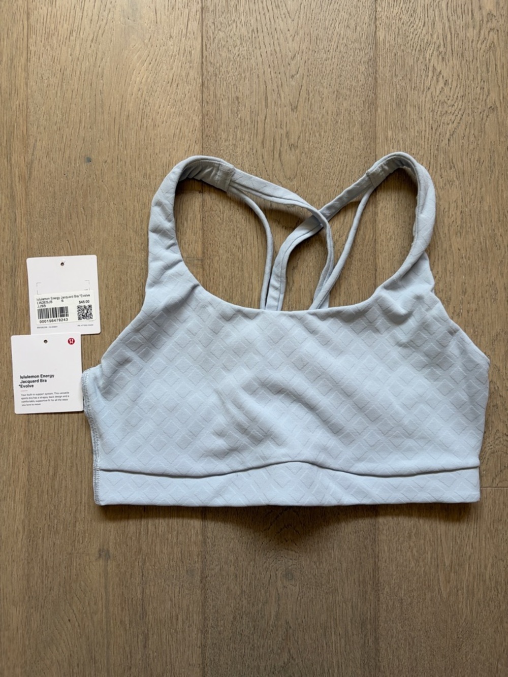 EUC energy jacquard bra *evolve trace texture starch blue size small lululemon